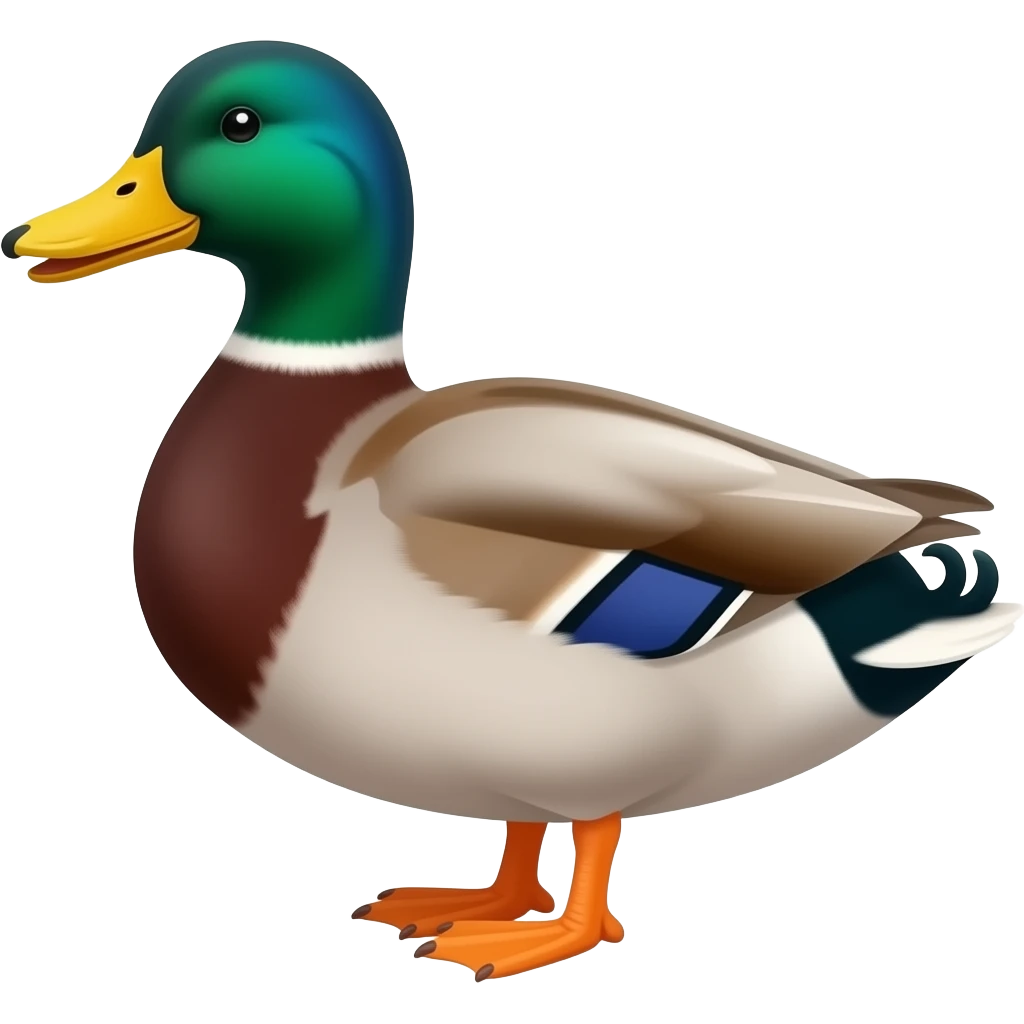 Flapping and honking duck emoji