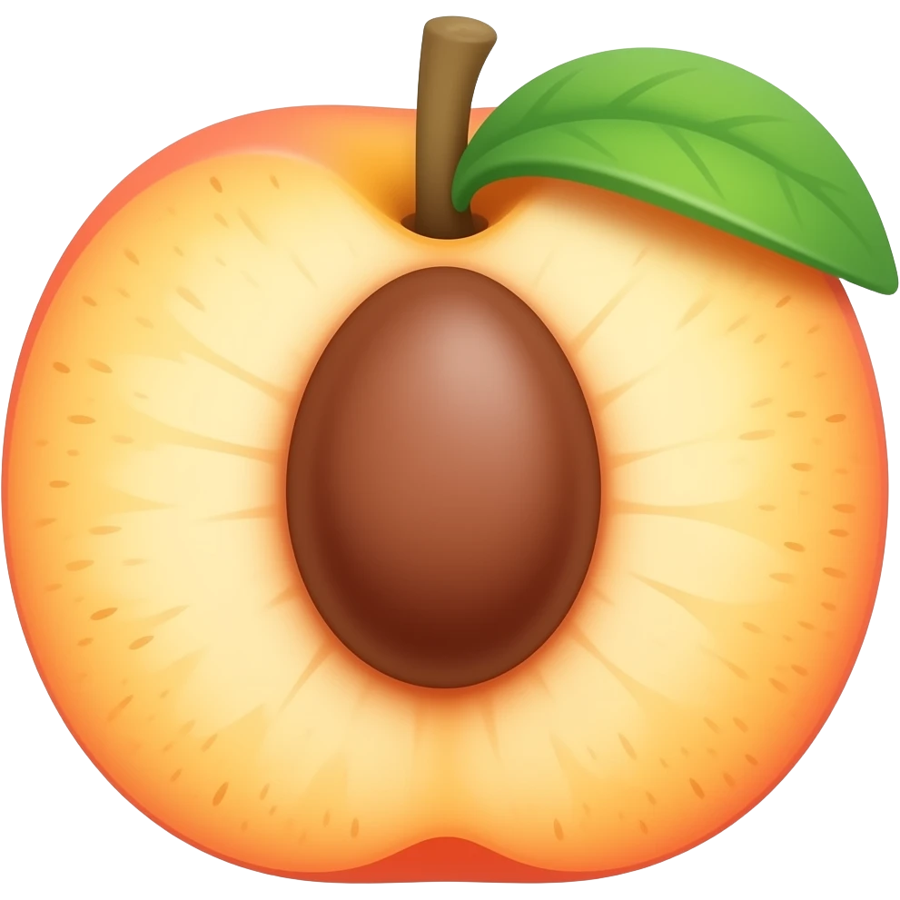 Open peach emoji