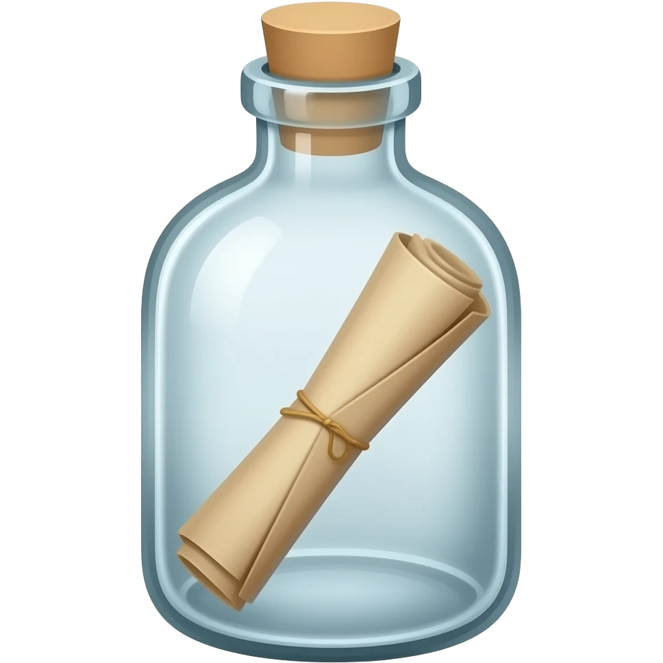 message in a bottle emoji