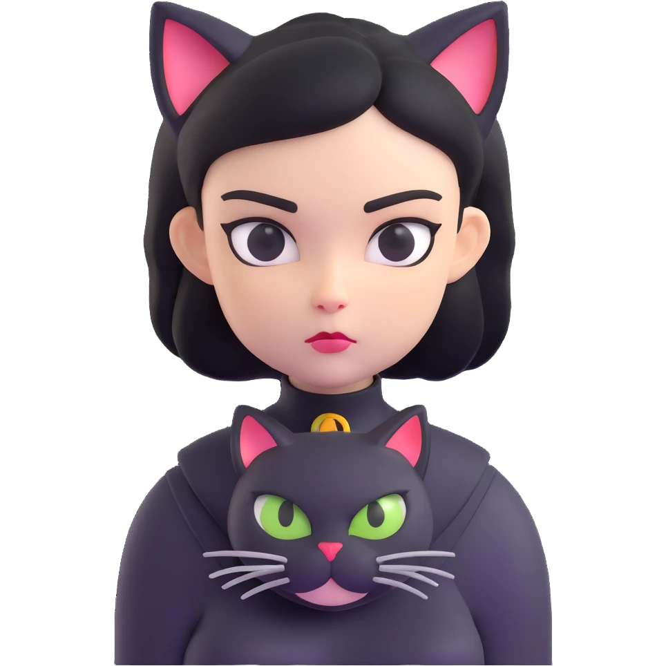 evil British cat-woman emoji