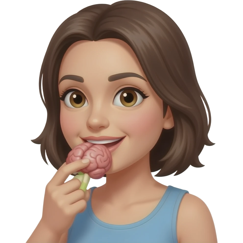 She eating his brains emoji