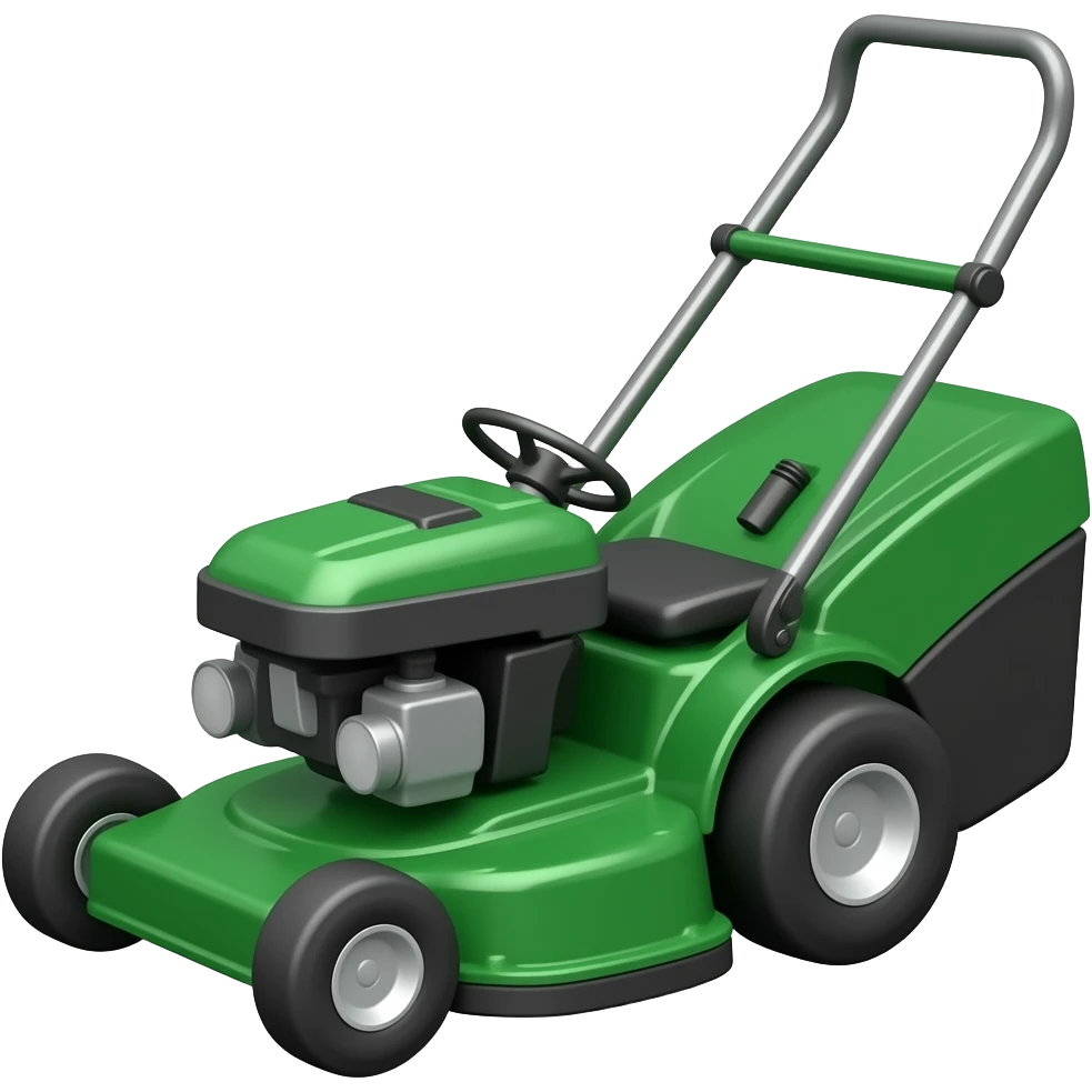 Green zero turn lawn mower emoji