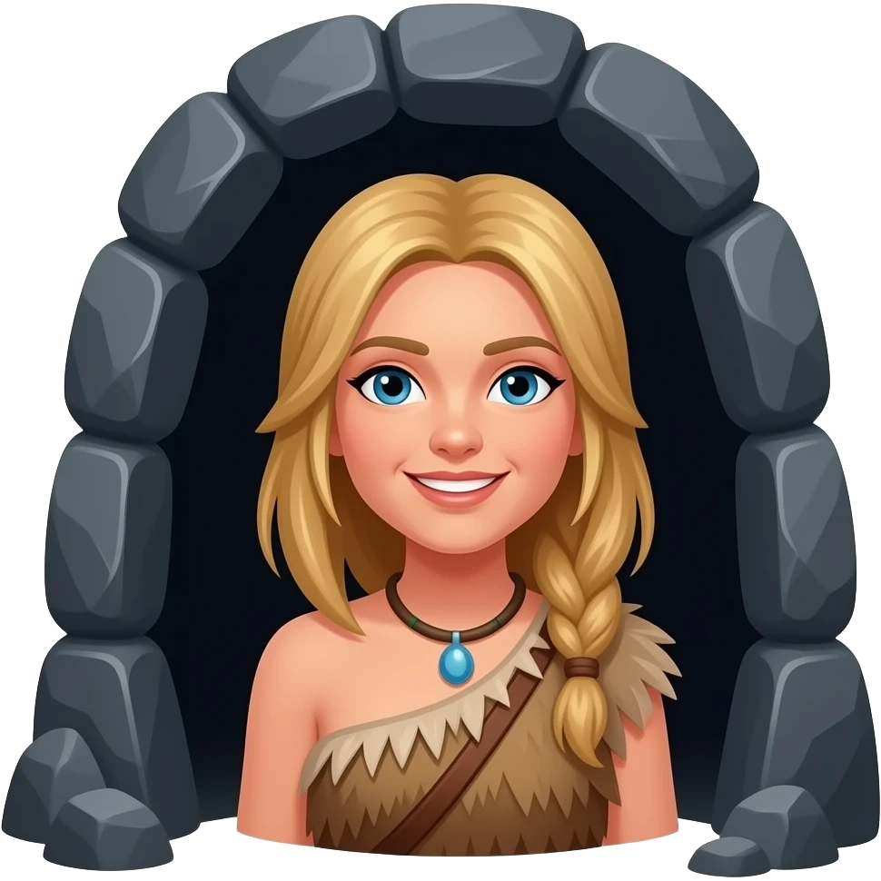 blonde cavewoman emoji