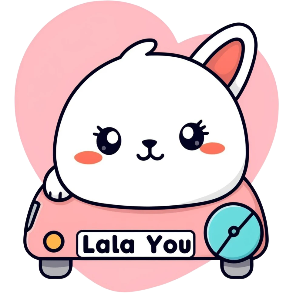 Sign that says LALA LOVES YOU! emoji