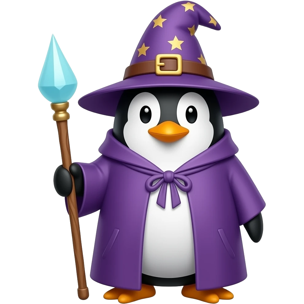 Penguin Wizard emoji