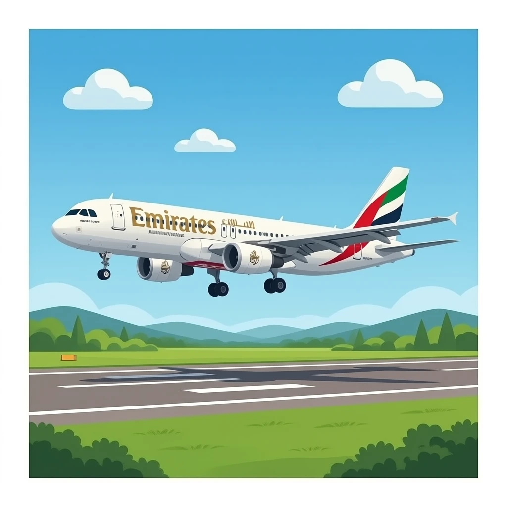 Emirate Airways landing emoji