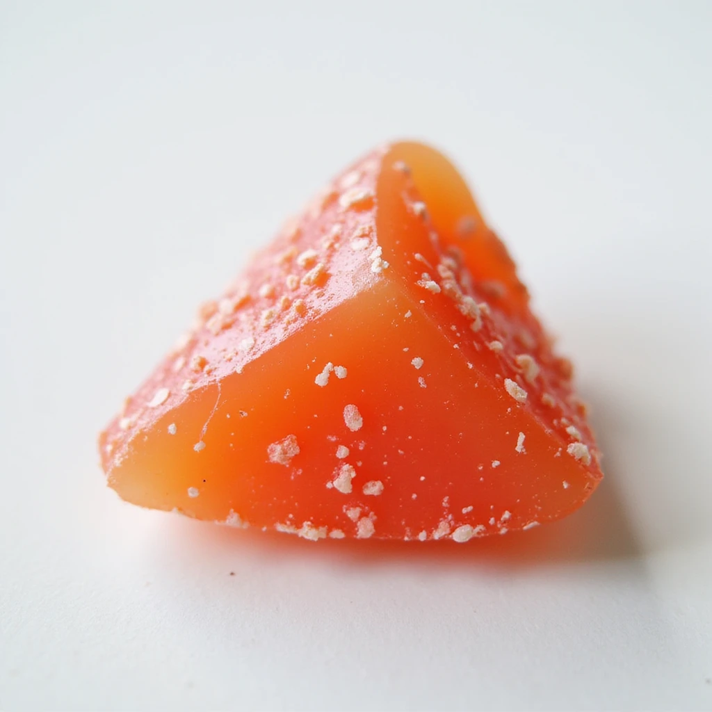 realistic dalgona candy with triangle shape, photorealistic style emoji