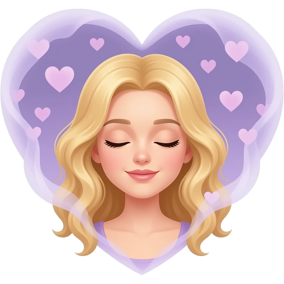 blond girl dreaming of love emoji
