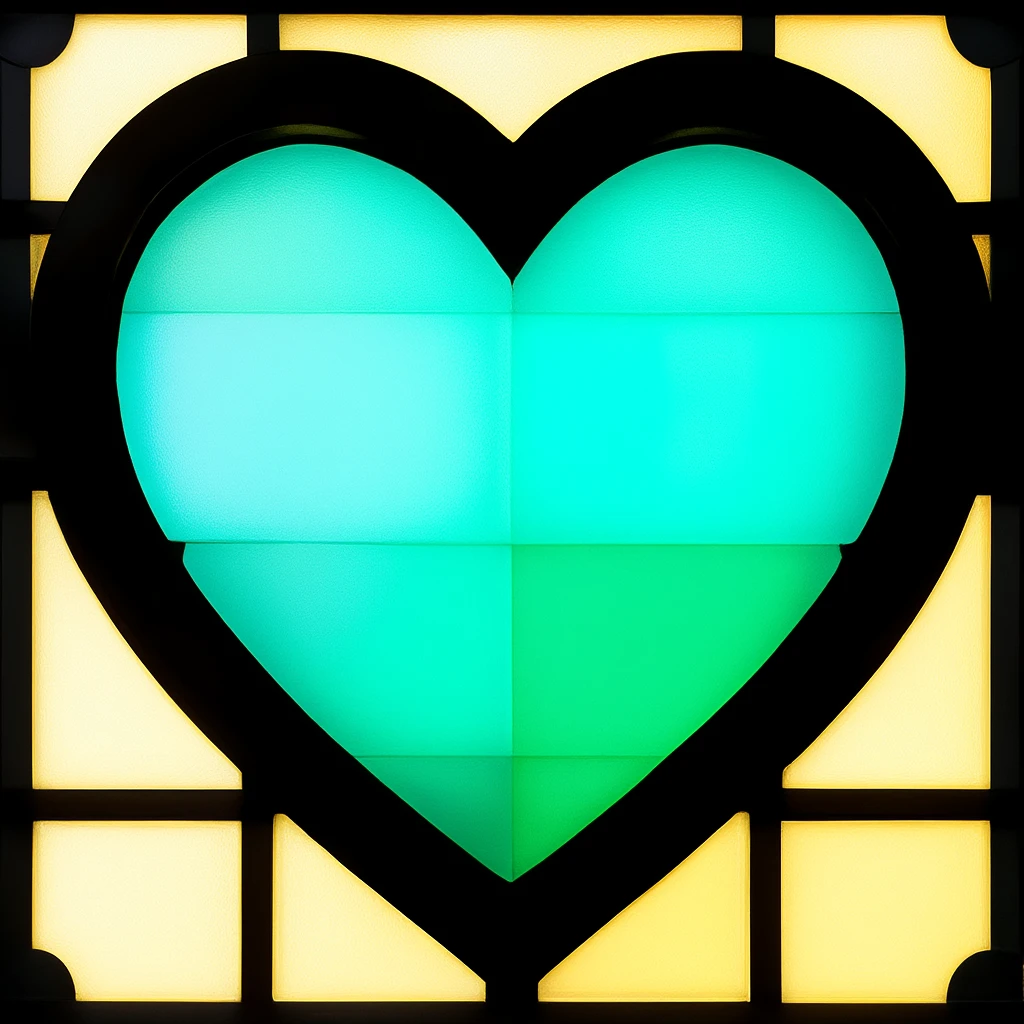 heart with a stained glass effect emoji