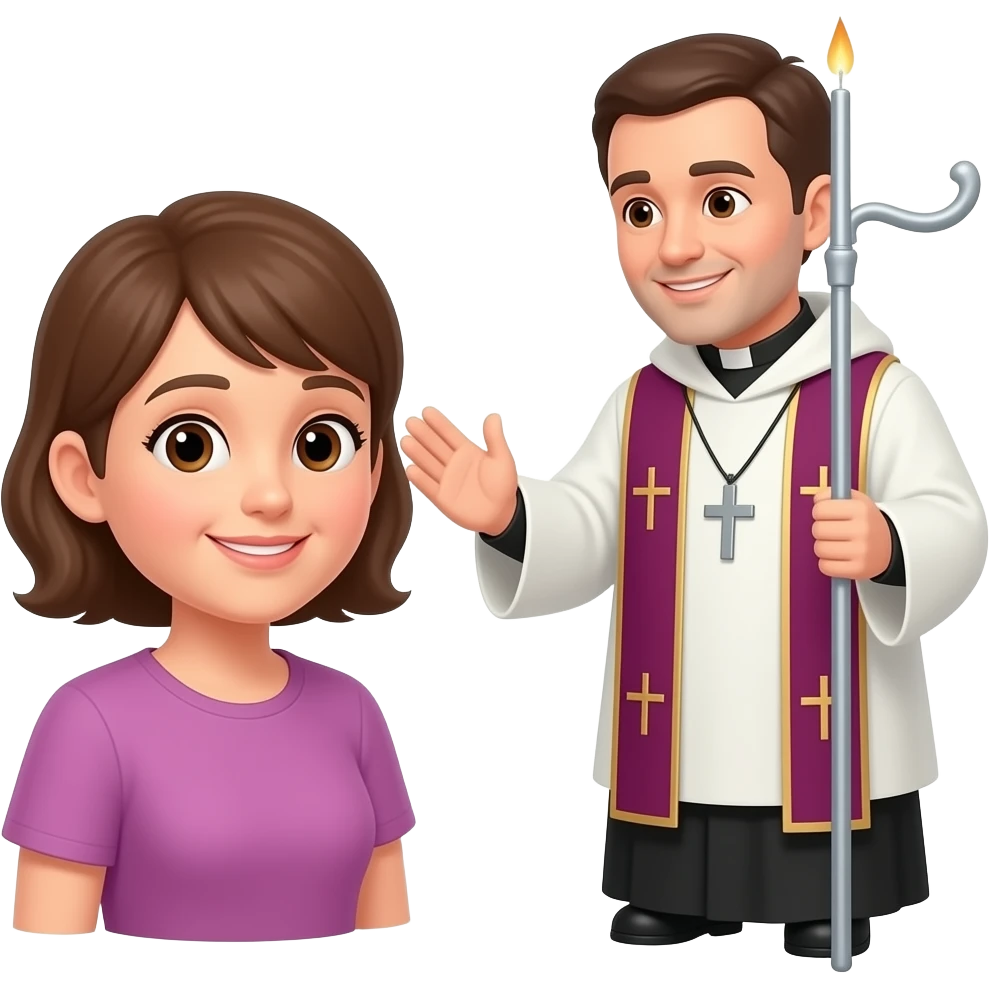 священик благословляет сделать что-то emoji