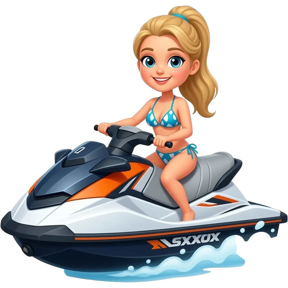 Jet ski in bikini emoji