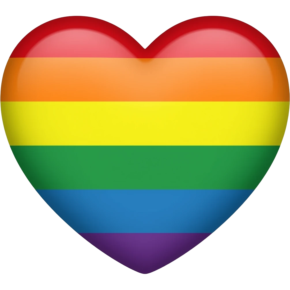 Progress flag heart red, orange, yellow, green, blue, violet, white, pink, light blue, brown, black emoji