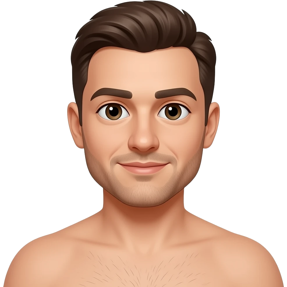 Man with nude dick emoji