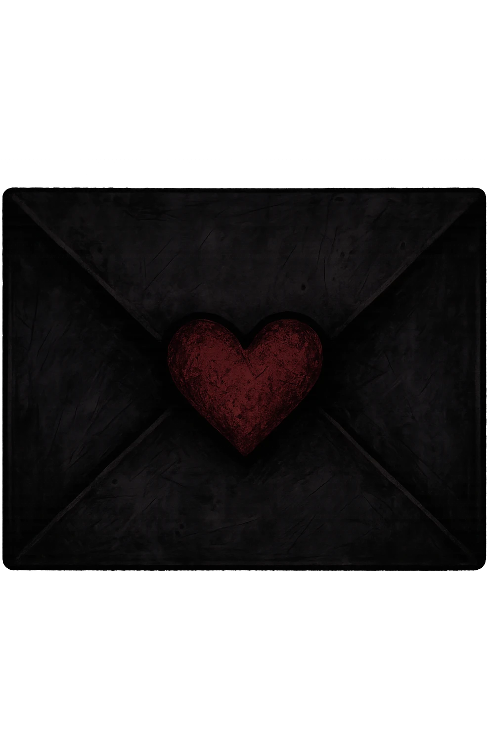 emo style envelope with a heart seal emoji