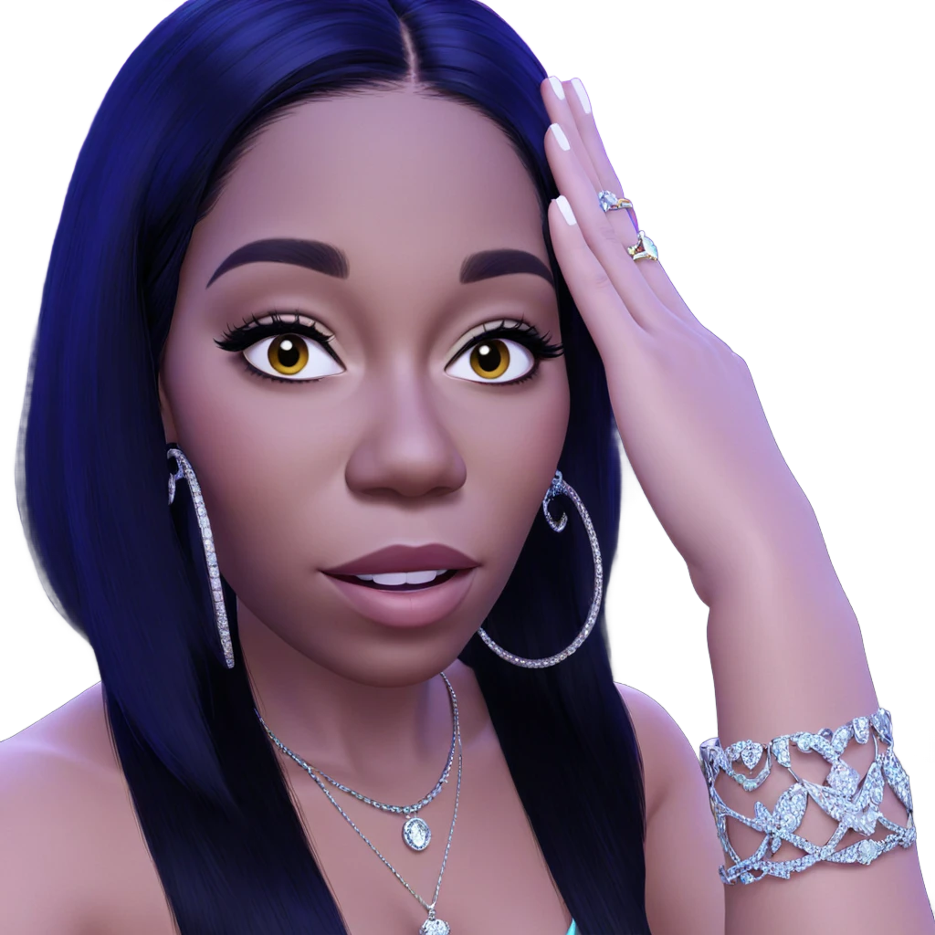 dark-haired girl with jewelry emoji