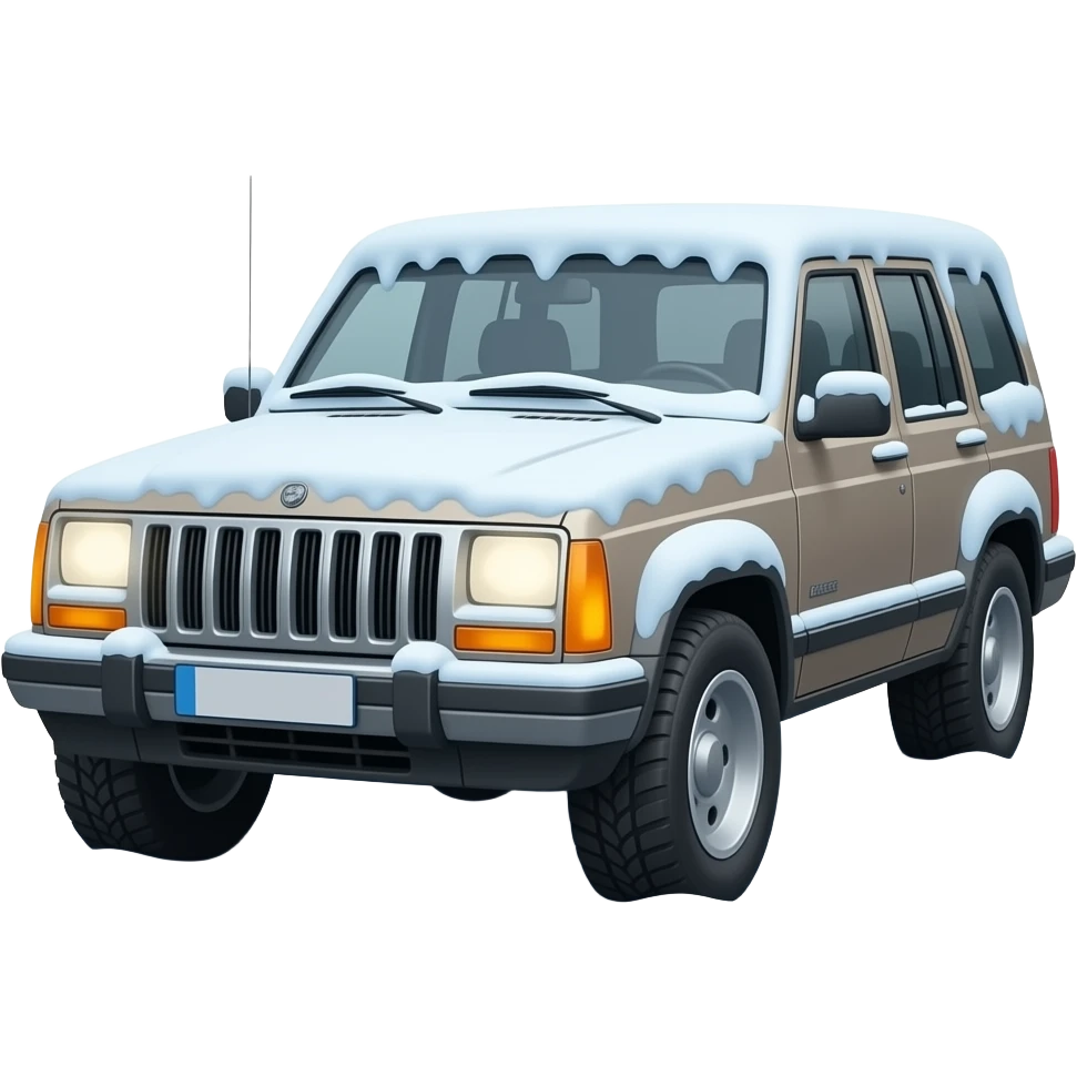 Jeep XJ but make it look cold or frtosty emoji