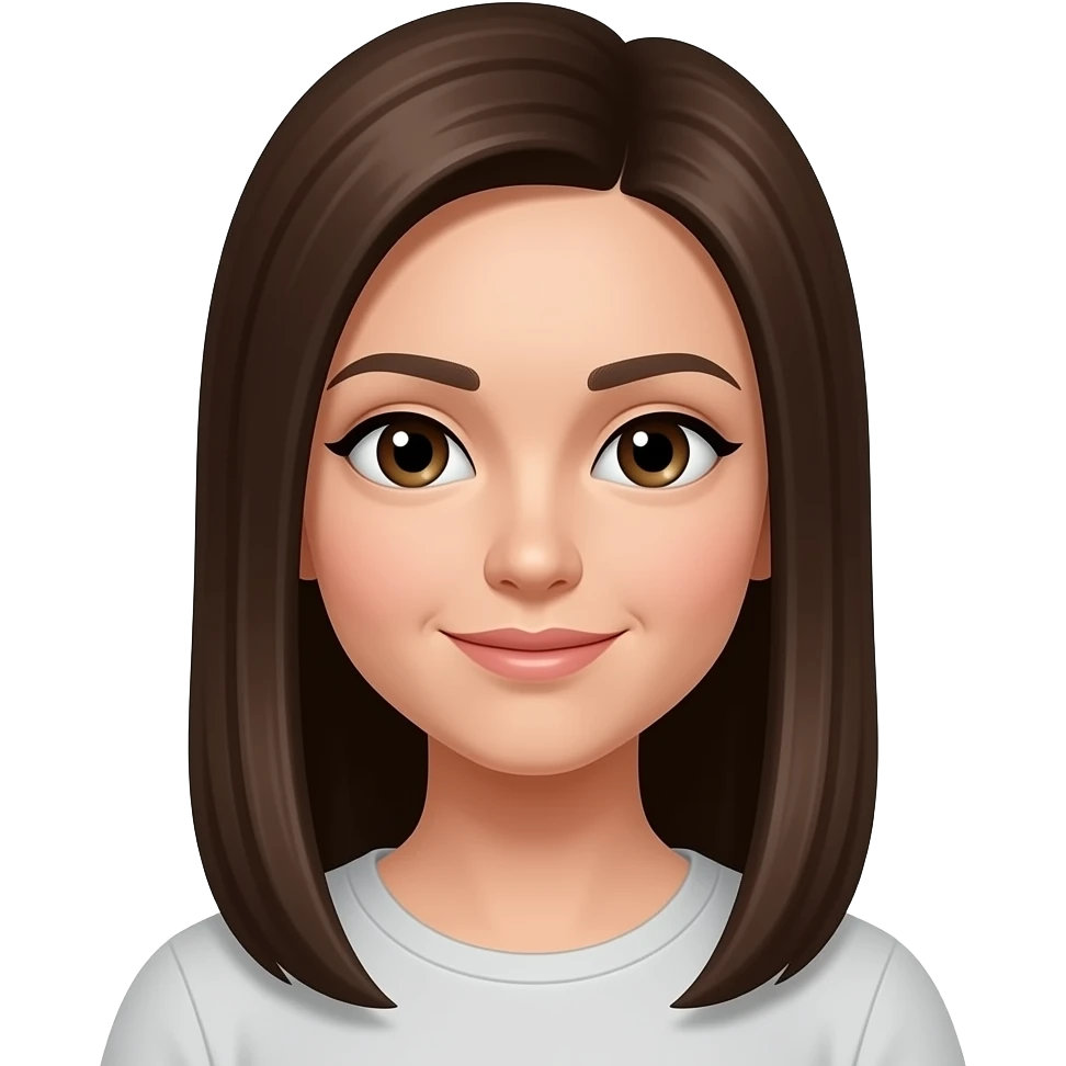 woman with straight hair emoji