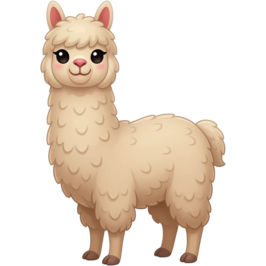 Llama with heart eyes emoji