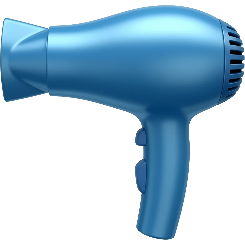 Hair dryer blue emoji