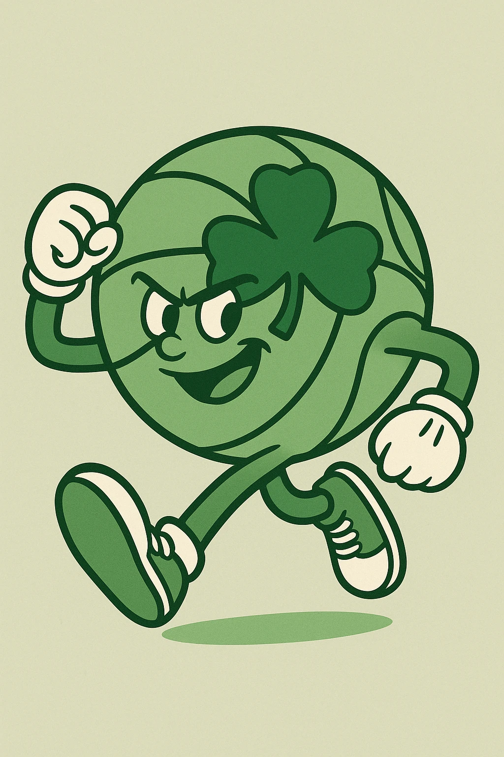 Boston Celtics basketball with shamrock overlay, dynamic, green and white, sporty look emoji