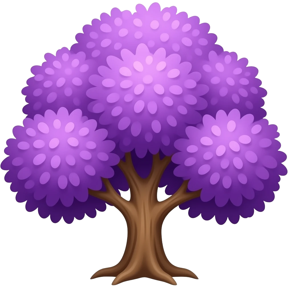 purple tree emoji