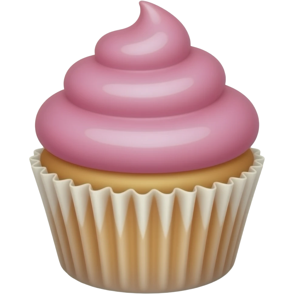 Cupcake with pink icing emoji