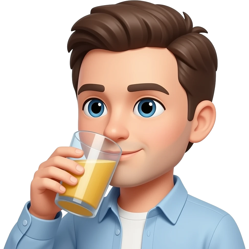 emoji drinking emoji