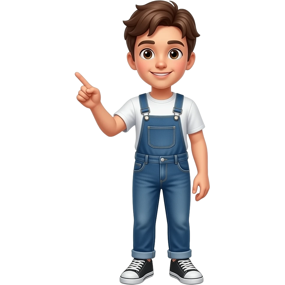 emoji jugendlicher, der einen Vortrag hält mit dem Finger zeigt , ganzer körper emoji