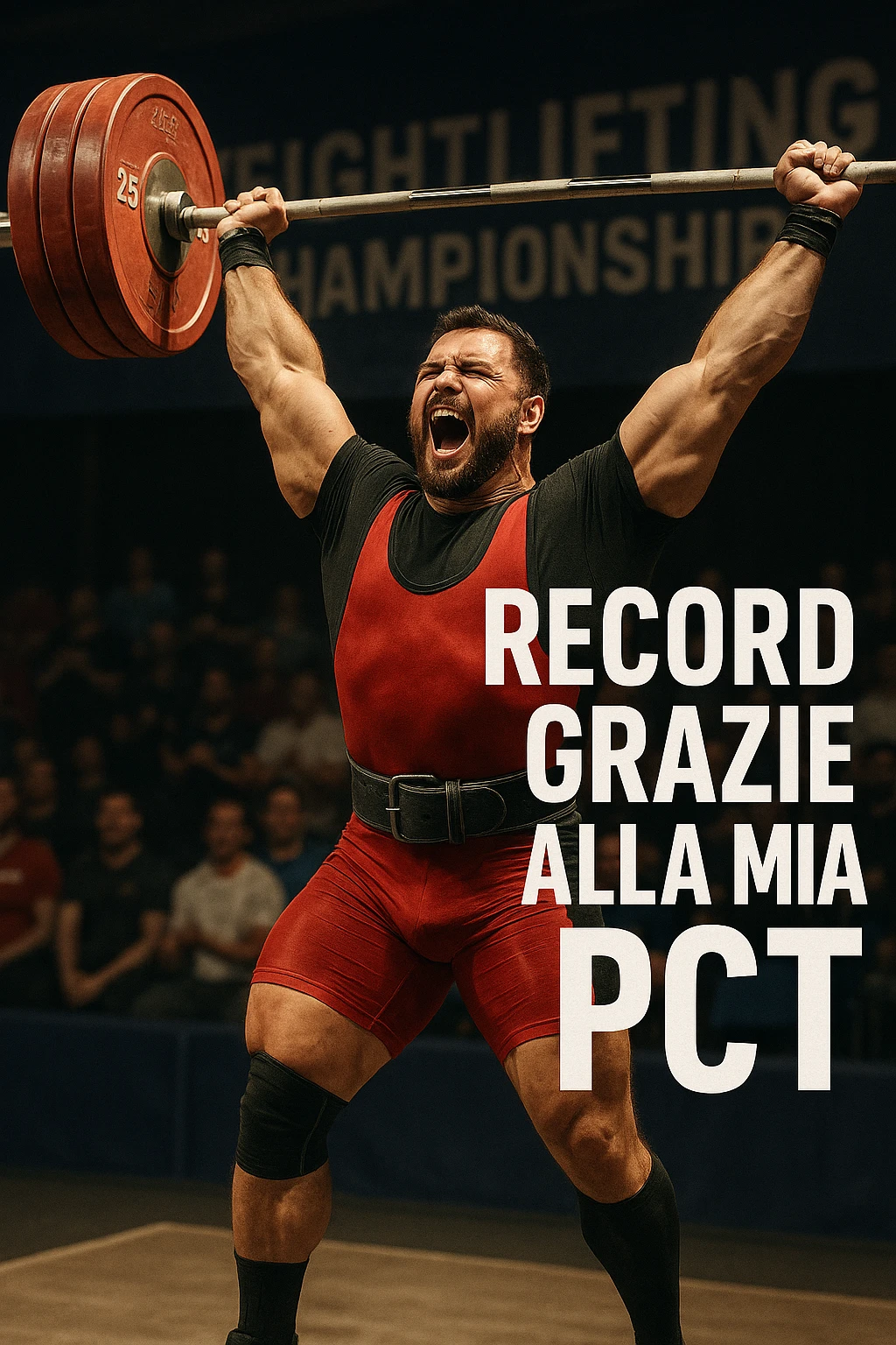 Powerlifter in gara che fa record grazie alla sua "PCT" in italiano emoji