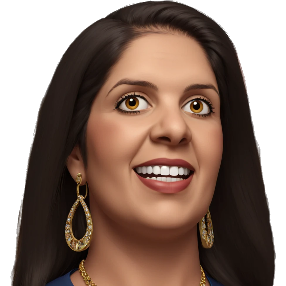 realistic parody of girl with jewelry emoji