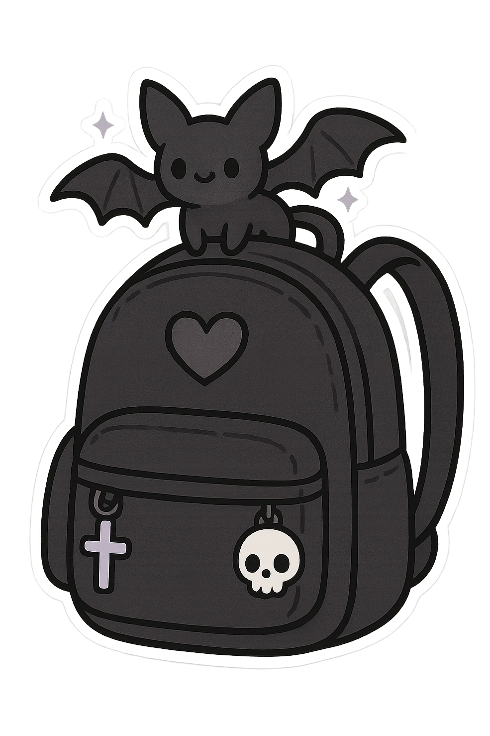 pastel goth black object emoji