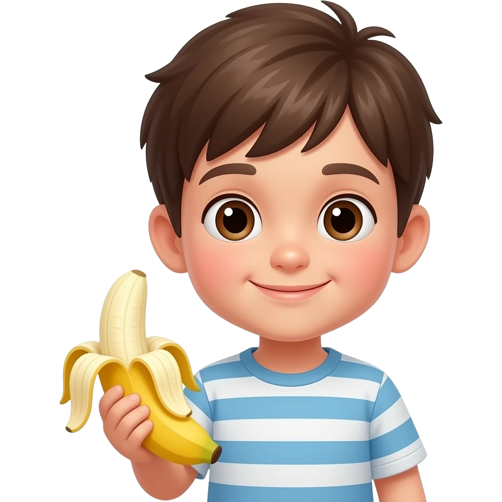 kid holding an banana emoji