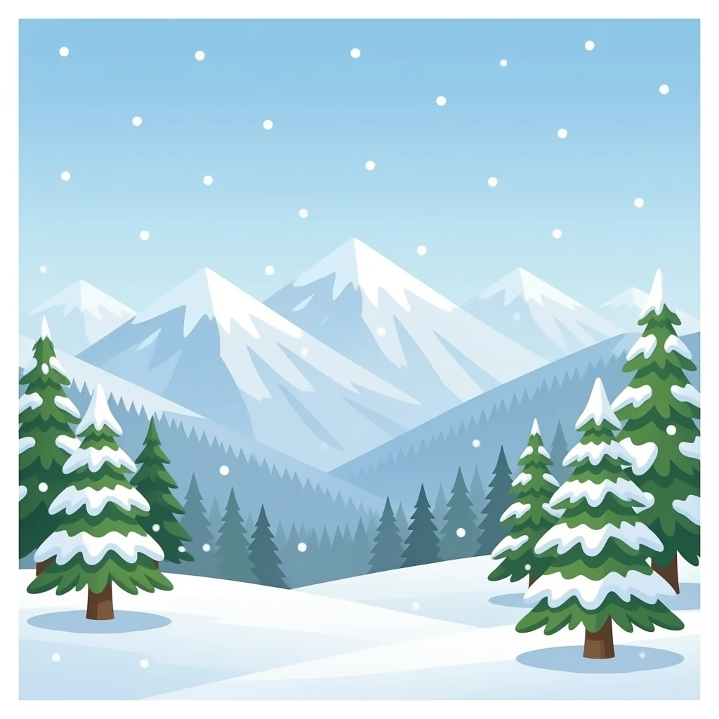 snowing in the mountains emoji