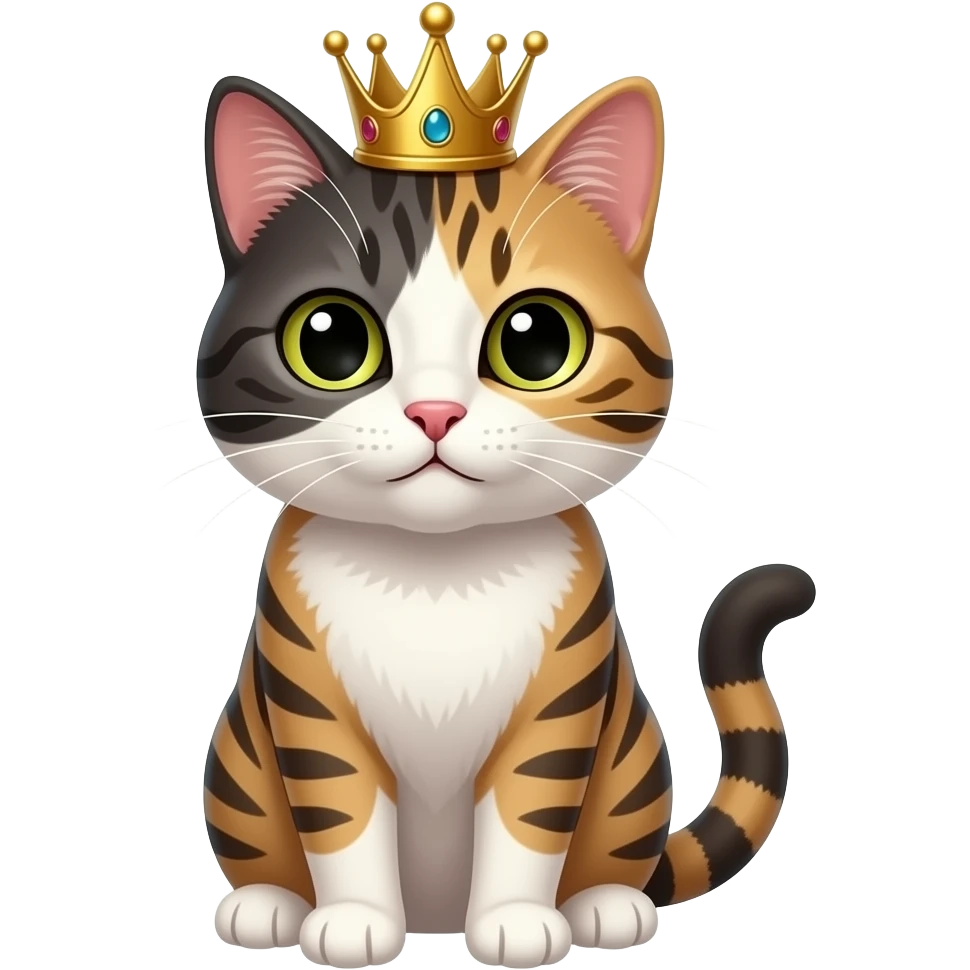 Cat with crown emoji