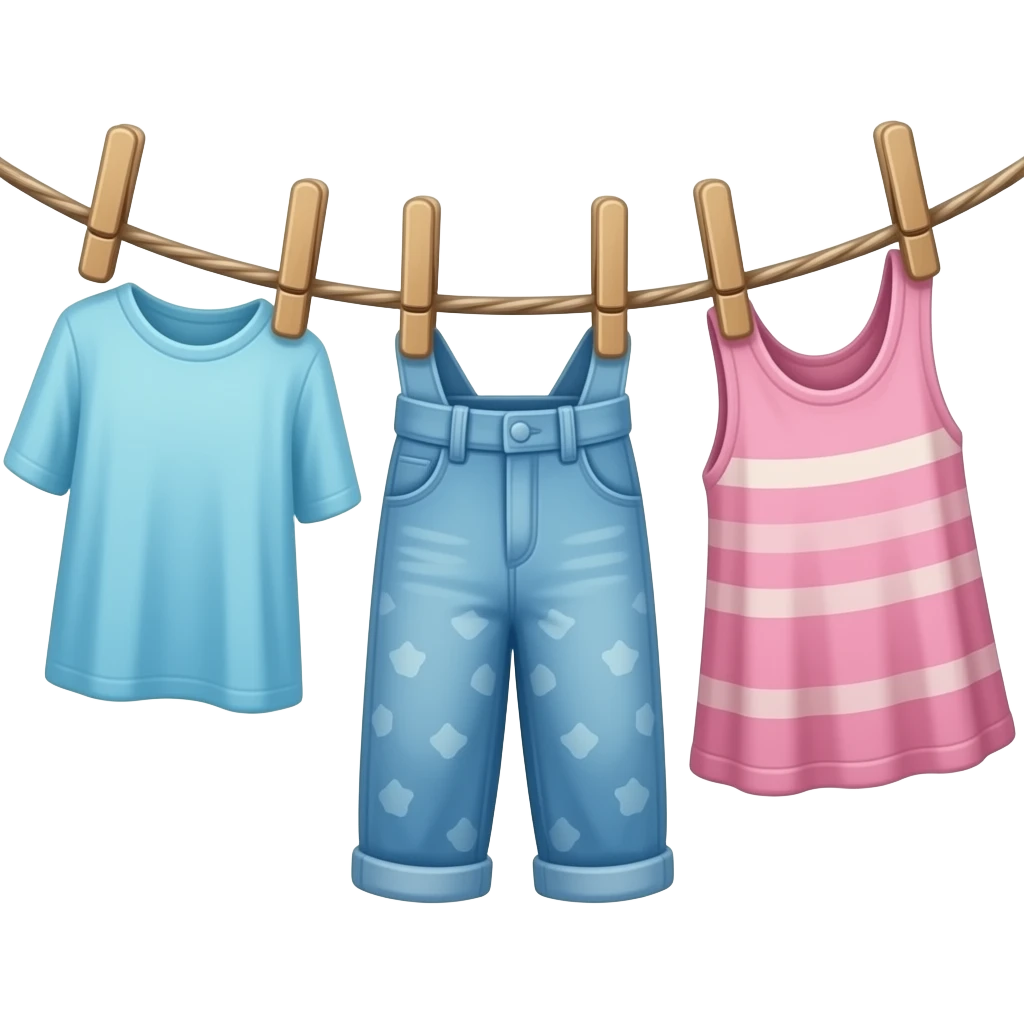 Australian spinning washing line with clothes hanging emoji