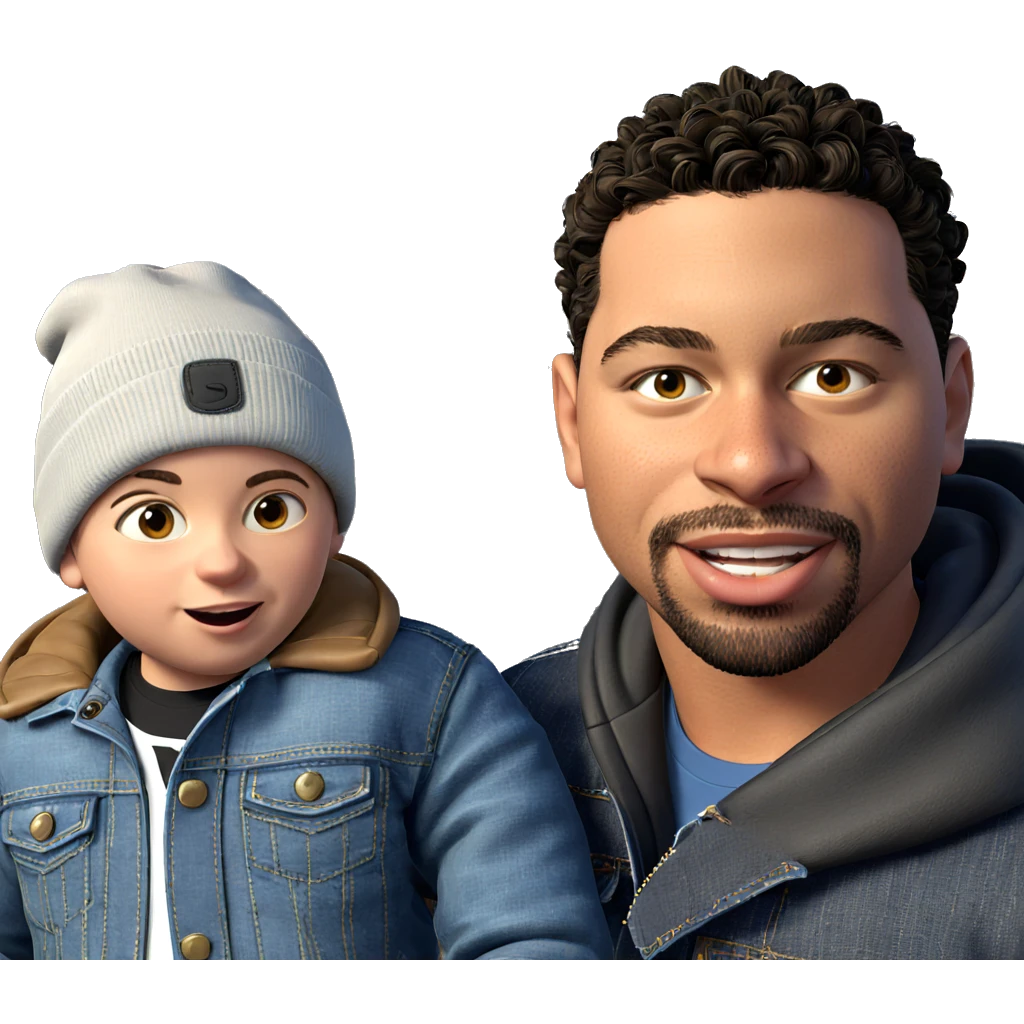 cool guy in denim jacket emoji