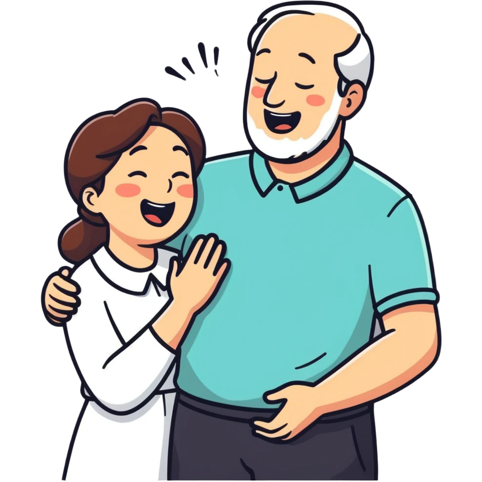 illustration of father celebrating the singing of divorce papers next to crying wife art influence emoji