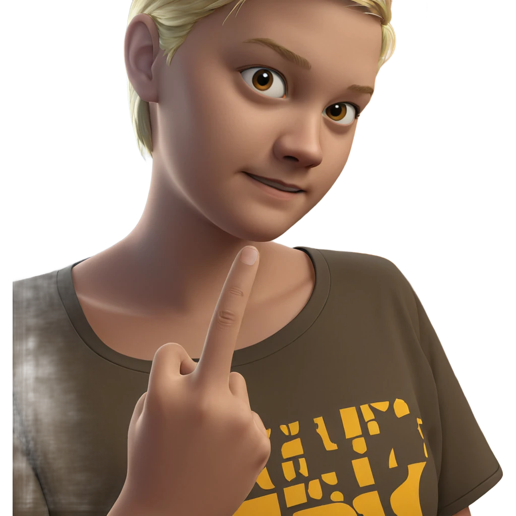 playful gesture with casual style emoji