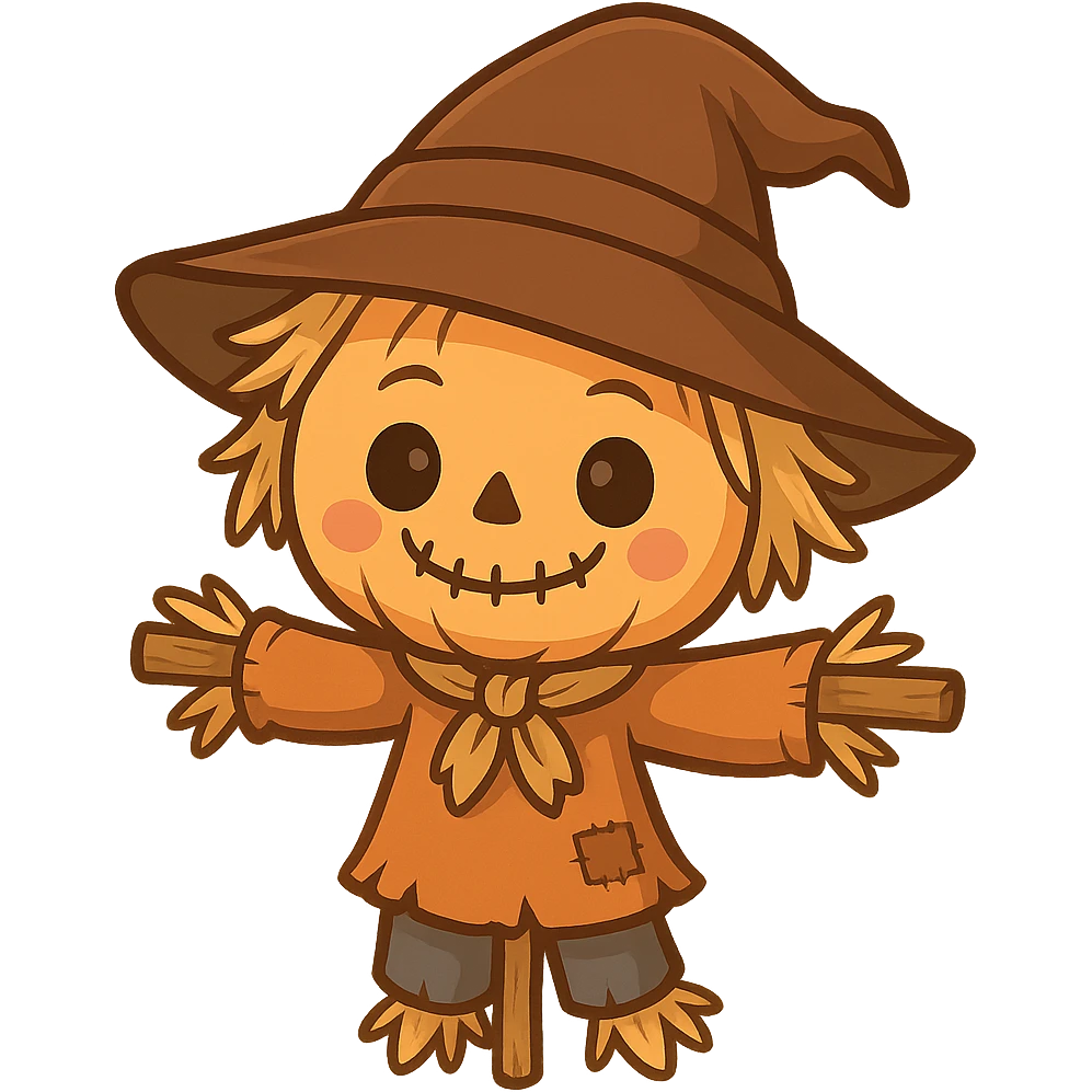 Halloween scarecrown remove background  emoji