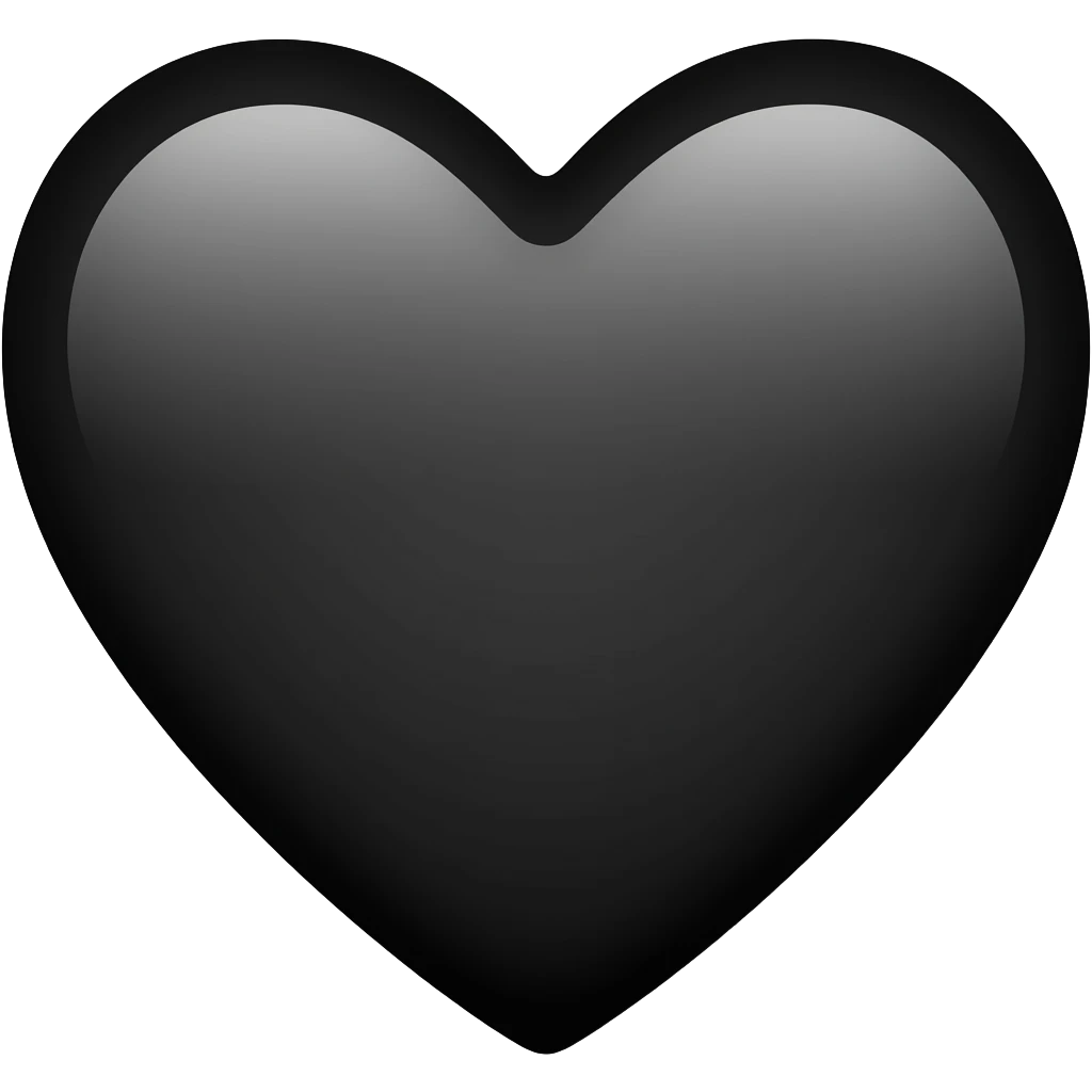 black heart emoji