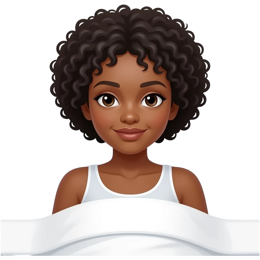 black woman in bed emoji