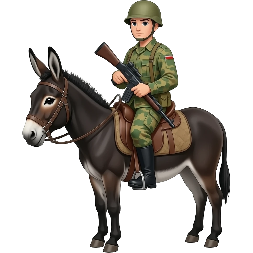 Gebirgsjaeger on donkey emoji