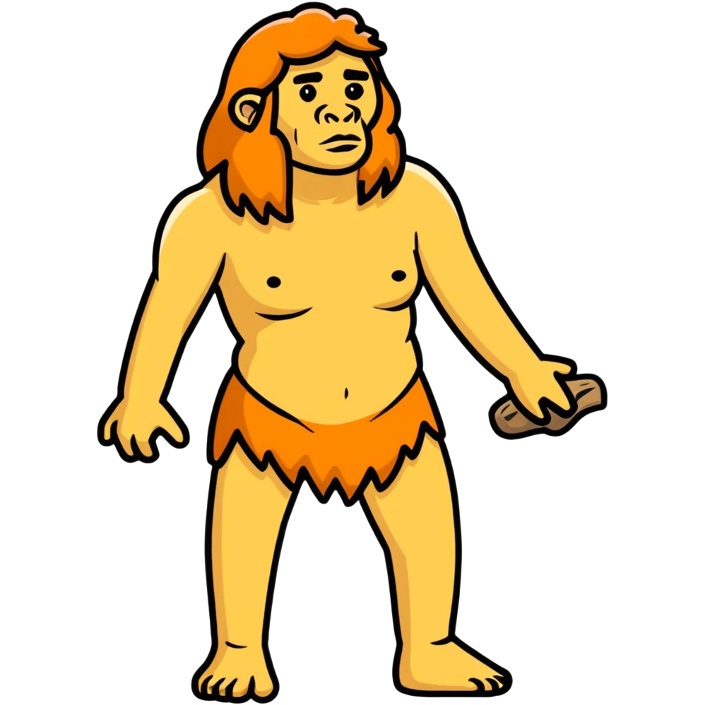 fullbody neanderthal woman attractive figure emoji