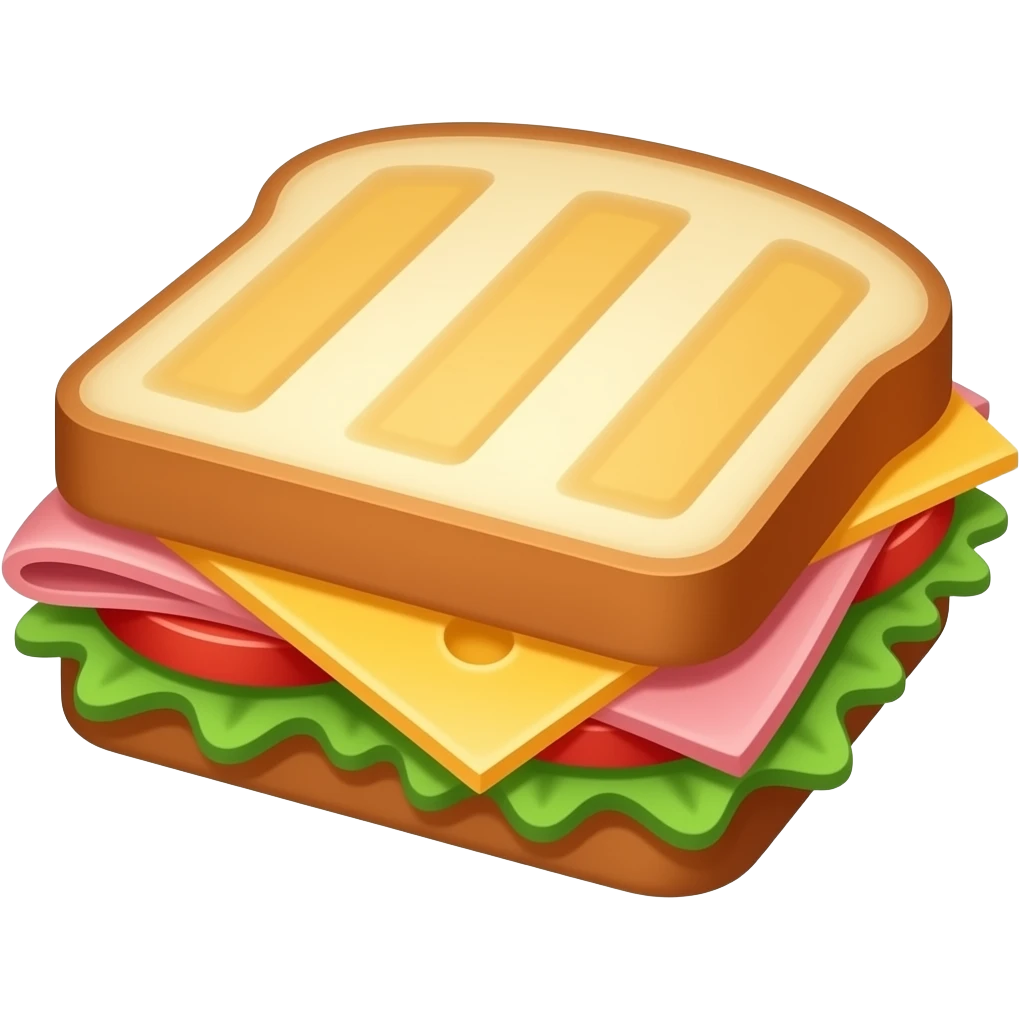 toasted with cheese and ham emoji