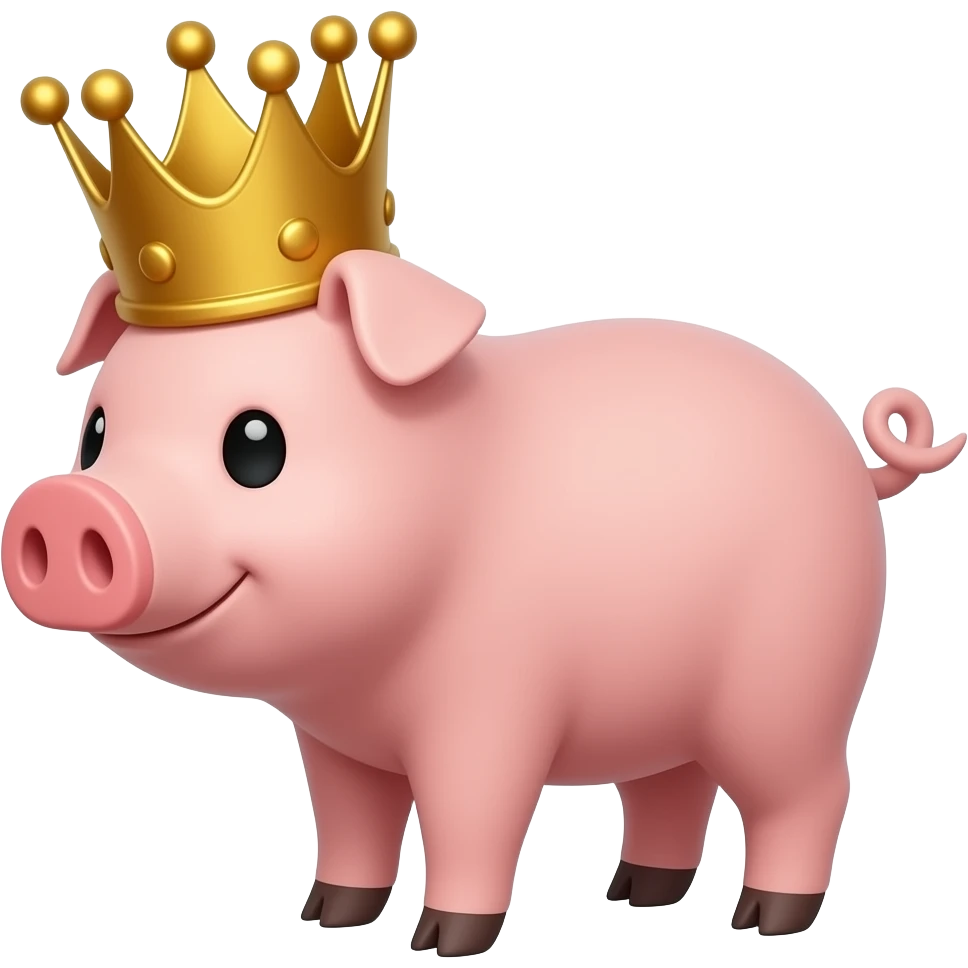 Technoblade pig with crown emoji
