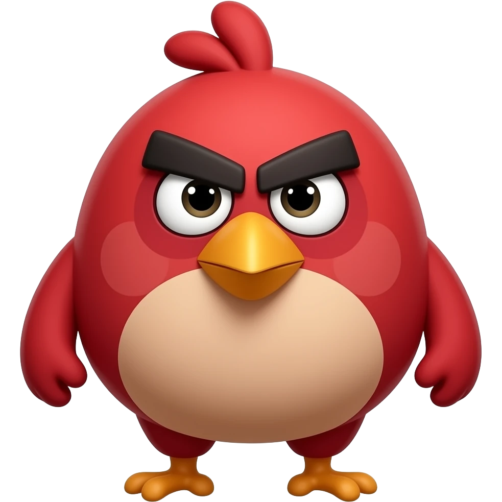 Red angry bird emoji