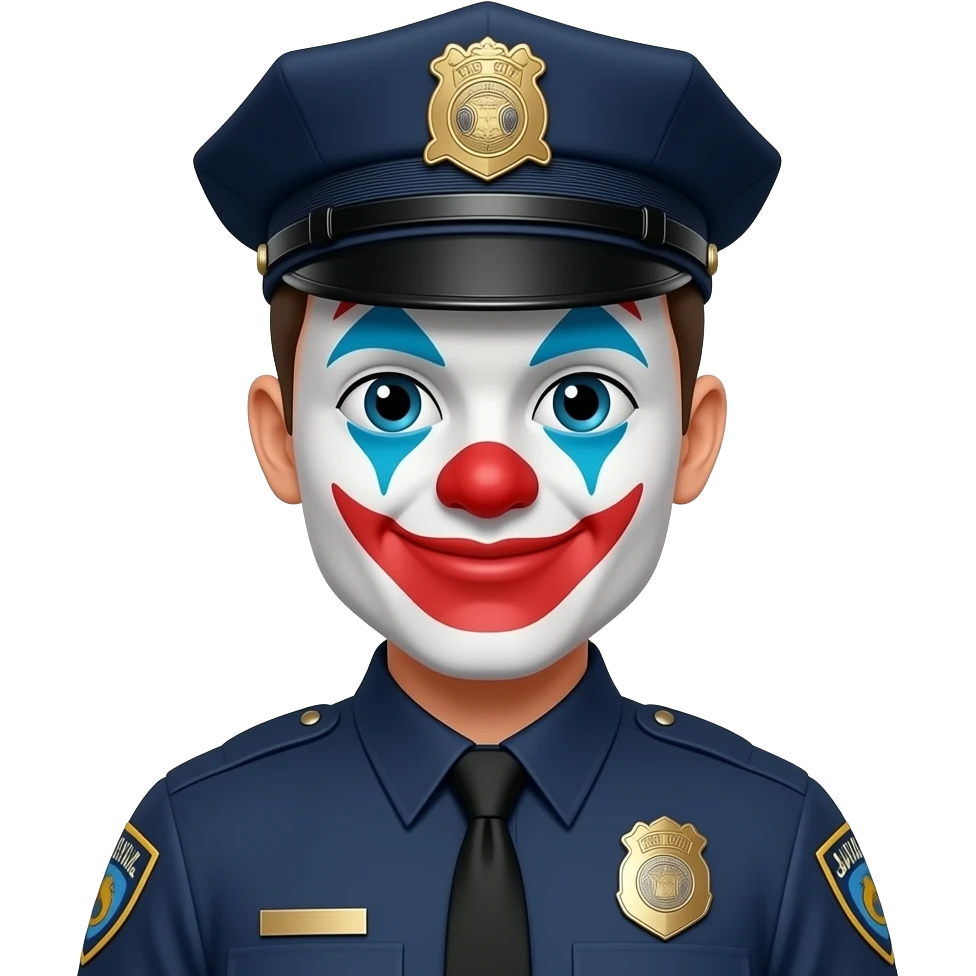 Quiero una polocia con cara de payaso emoji