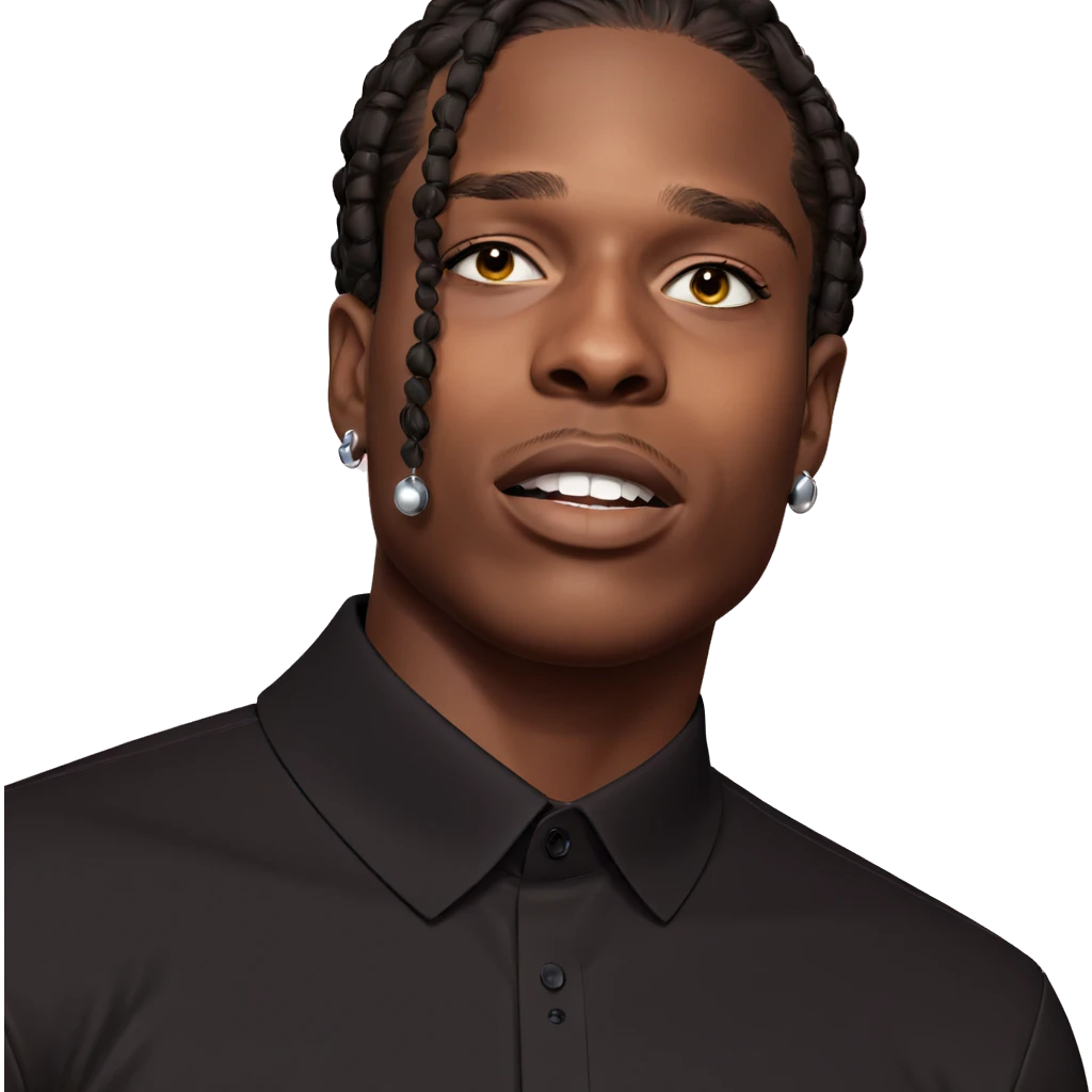 dark-skinned boy with earrings emoji