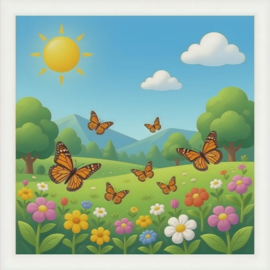 butterflies in garden emoji