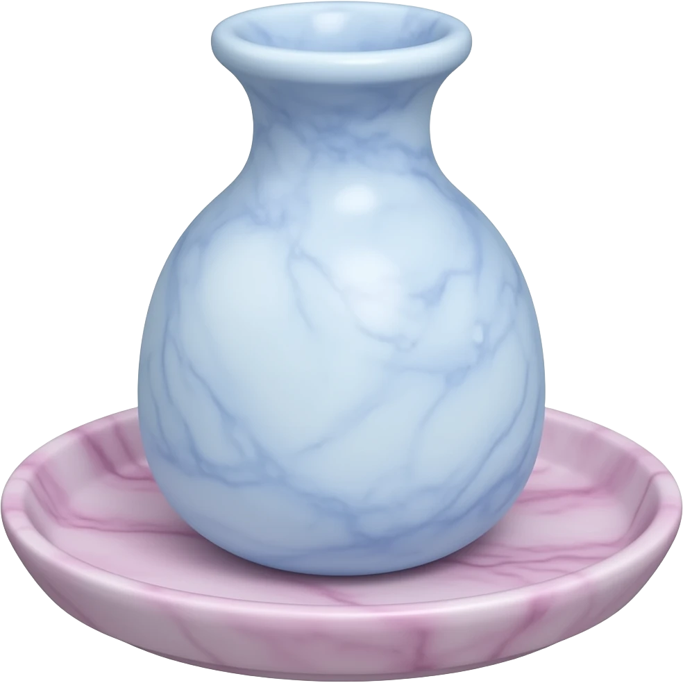 blue pink  Marble Tray Vase inspired by Barbie colour palette emoji